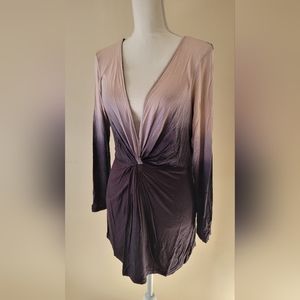 Very low cut ombre shirt